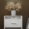 SoBuy FBT66-W Table de Chevet Table de Nuit Bout de Canapé avec 1 Tiroir 1 Niche Blanc