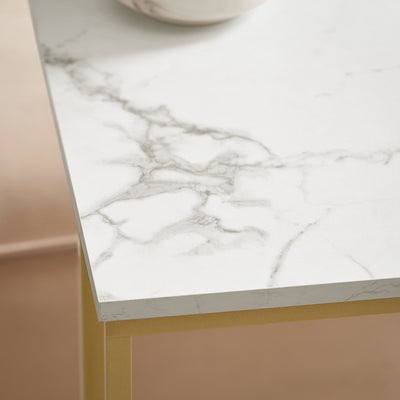 SoBuy FBT87-G Table d’Appoint Moderne Bout de canapé à Café Table de Chevet Effet Marbre