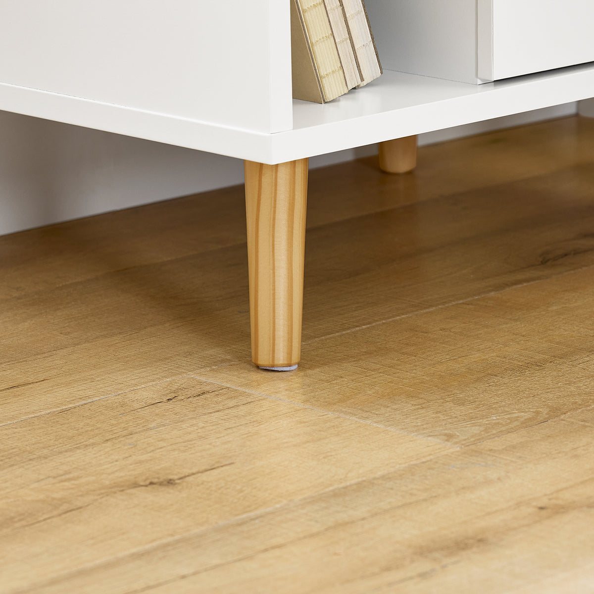 SoBuy FBT95-W Table d’Appoint Bout de Canapé Table de Chevet Table de Nuit avec 3 tiroirs et 2 étagères de rangement