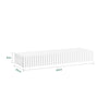 SoBuy FHK38-W Étagère Murale Flottante avec Tiroir et LED – L60 × P20 × H8 cm, Blanc