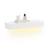 SoBuy FHK38-W Étagère Murale Flottante avec tiroir & éclairage LED à détecteur de Mouvement, pour Chambre, entrée & Salon, à 