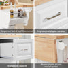 SoBuy FKW41-II-WN Îlot de Cuisine Mobile – Plan Extensible 46–71 cm, 3 Tiroirs, Armoire, Blanc et Bois Naturel