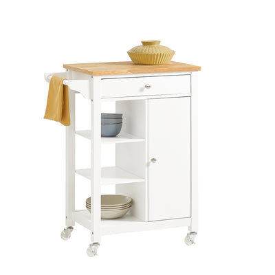 SoBuy FKW46-WN Desserte roulante Chariot de cuisine de service Meuble de Rangement