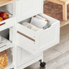 SoBuy FKW79-W Desserte Cuisine avec Roulettes et 3 Tiroirs, Mobile, pour Cuisine et Salle à Manger, Rangement Optimisé, Usage Quotidien – L68×P38×H85 cm, Blanc