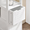 sebuyfr.comG127-W Colonne Salle de Bain avec 2 Paniers, Format Compact, Design Moderne, pour Salle de Bain et WC, Rangement Optimisé – L30×P30×H89 cm, Bois, Blanc