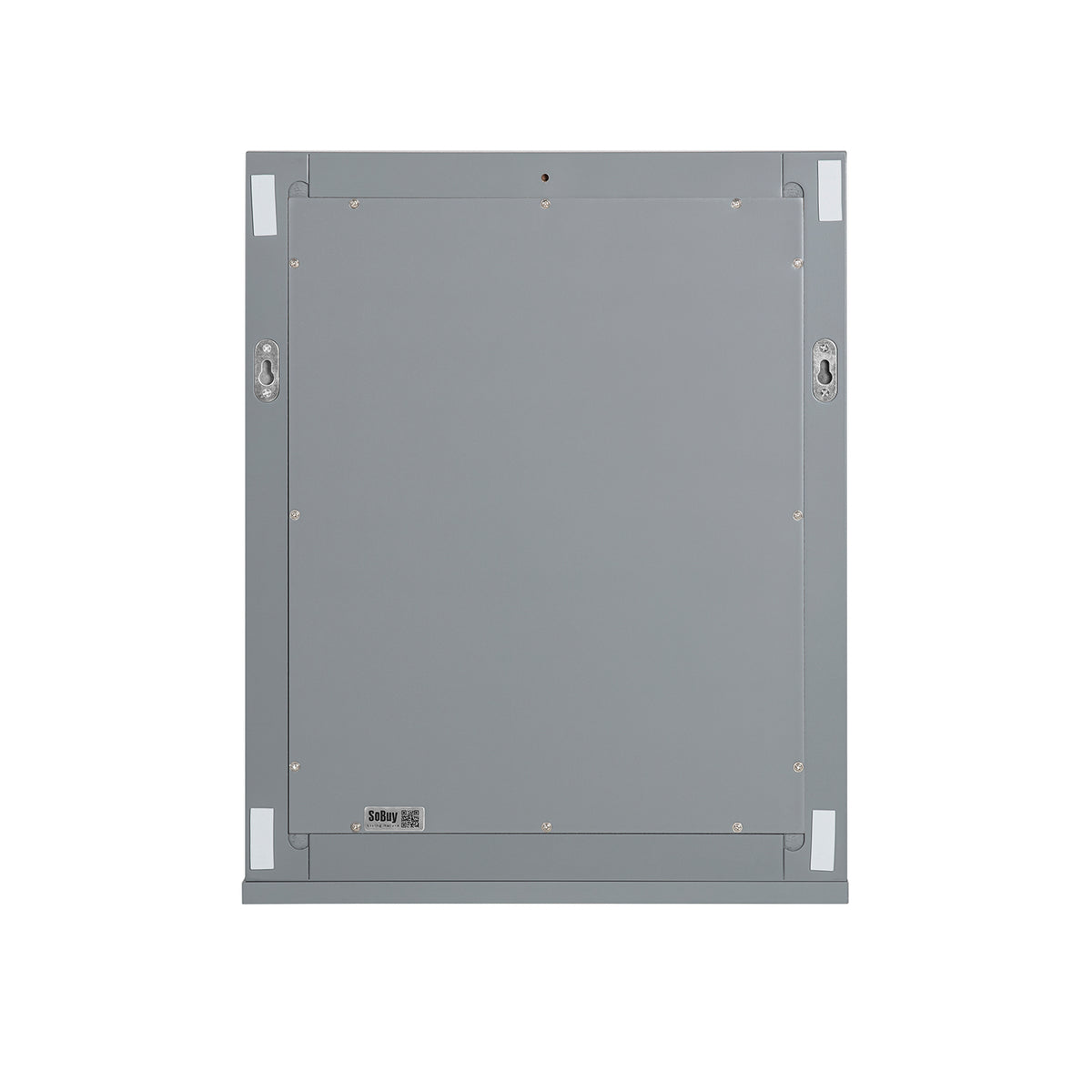 sebuyfr.comG129-SG Armoire Murale Salle de Bain avec Miroir, Format Compact, pour Salle de Bain et WC, Rangement Optimisé, Pratique – L40×P10×H49 cm, Gris Clair