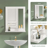 sebuyfr.comG129-W Armoire Murale Salle de Bain avec Miroir, Format Compact, pour Salle de Bain et WC, Rangement Optimisé, Usage Quotidien – L40×P10×H49 cm, Blanc