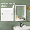 sebuyfr.comG129-W Armoire Murale Salle de Bain avec Miroir, Format Compact, pour Salle de Bain et WC, Rangement Optimisé, Usage Quotidien – L40×P10×H49 cm, Blanc