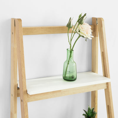 sebuyfr.comG162-N Étagère Pliable Style échelle Étagère pour Salle de Bain, Bureau, Salon, etc. avec 4 Niveaux de Rangement