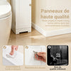 sebuyfr.comG177-II-W Meuble Salle de Bain 20 cm de Largeur sur Pied avec Support Papier et Porte - Petit Meuble WC Rangement Gain de Place Blanc