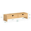 sebuyfr.comG198-N Support d'écran d'ordinateur de Support de Moniteur de bambou avec 2 Tiroirs