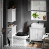 sebuyfr.comG202-W Meuble sous lavabo Salle de Bain Meuble de Salle de Bain avec 2 Portes, Grand Espace de Rangement & découpe Siphon sous Vasque MDF, Blanc 60x62x30cm
