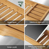 sebuyfr.comG212-N Plateau de Baignoire Extra Long et Verni avec Support Verre à Vin et Bougie, Design Fonctionnel, Usage Quotidien, Pratique – Bambou, Naturel