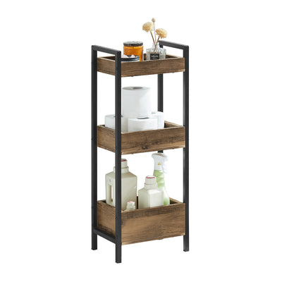 sebuyfr.comG226-F Meuble Salle de Bain Rangement avec 3 paniers - Rangement Serviteur de Douche Étagère de Stockage Salle de Bai