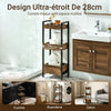 sebuyfr.comG226-F Meuble Salle de Bain Rangement avec 3 paniers - Rangement Serviteur de Douche Étagère de Stockage Salle de Bain Petit Meuble WC Rangement 28x20x74 cm