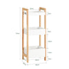 sebuyfr.comG226-WN Tour de rangement salle de bain 20 cm avec 3 paniers – Blanc et bois