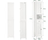 sebuyfr.comG236-W Colonne de Salle de Bain – 32 cm, 2 Portes Persiennes, Tiroir et Niche, Blanc