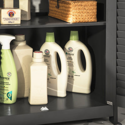 sebuyfr.comG237-DG Meuble sous Lavabo avec Étagères Ajustables, Résistant à l’Humidité, pour Salle de Bain et WC, Rangement Optimisé – L60×P35×H58 cm, MDF, Gris