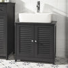 sebuyfr.comG237-DG Meuble sous Lavabo avec Étagères Ajustables, Résistant à l’Humidité, pour Salle de Bain et WC, Rangement Optimisé – L60×P35×H58 cm, MDF, Gris