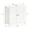 sebuyfr.comG237-W Meuble Sous-Lavabo Meuble de Salle de Bain Vasque, 2 portes et 2 étages