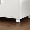 sebuyfr.comG241-W Meuble de Rangement à Roulettes avec Portes et Étagère Réglable – Blanc