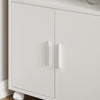 sebuyfr.comG241-W Meuble de Rangement à Roulettes avec Portes et Étagère Réglable – Blanc