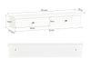 sebuyfr.comG43-W Etagere Murale avec 2 Tiroirs - Étagère Flottante Moderne pour Entrée, Salon, Cuisine & Chambre - Blanc 64x15x10cm