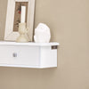 sebuyfr.comG43-W Etagere Murale avec 2 Tiroirs - Étagère Flottante Moderne pour Entrée, Salon, Cuisine & Chambre - Blanc 64x15x10cm