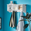 sebuyfr.comG48-W Portemanteau Étagère murale Porte-manteau salle de bain Meuble d’entrée