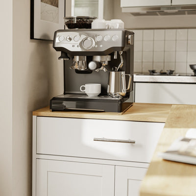 SoBuy FSB110-WN Îlot Central de Cuisine Scandinave avec Tiroir Compartimenté – Plan de Travail Extensible Rabattable, 3 Portes et 2 Étagères – 104×40×89 cm, Charge 100 kg