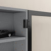 SoBuy FSB113-H-DG Armoire Murale 2 Portes avec Étagères Réglables – Meuble Rangement Suspendu pour Salle de Bain, WC et Cuisine – 80×12,2×80 cm, Charge 12 kg