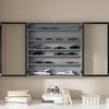 SoBuy FSB113-H-DG Armoire Murale 2 Portes avec Étagères Réglables – Meuble Rangement Suspendu pour Salle de Bain, WC et Cuisine – 80×12,2×80 cm, Charge 12 kg
