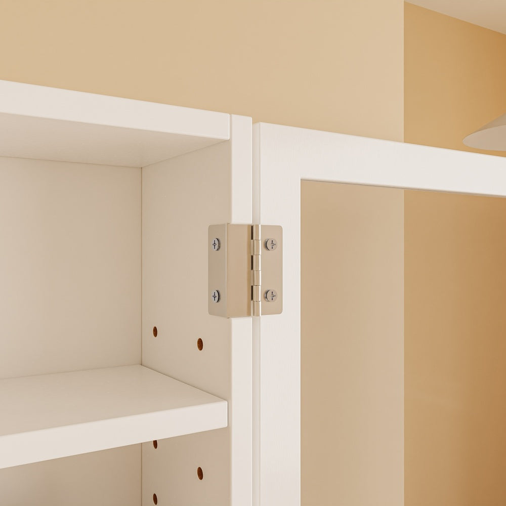 SoBuy FSB113-W Armoire Murale Salle de Bain 2 Portes – Meuble Rangement Mural avec Étagères Réglables, Placard Suspendu Faible Profondeur – 80×12,2×60 cm, Charge 10 kg