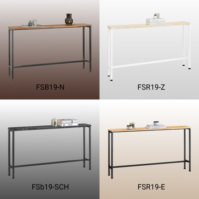SoBuy FSB19-E Console d’Entrée Design Fonctionnel et Gain de Place, Design Moderne, Structure Robuste, Usage Quotidien – L120×P20×H65 cm, Métal, Naturel et Noir
