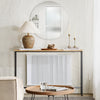 SoBuy FSB19-L-E Table Console Table d'appoint Bout de canapé Table d’entrée Cadre et 4 Pieds en Fer, L120cm x P20cm x H81cm