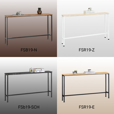 SoBuy FSB19-N Table Console Étroite, Table d'Appoint, Bout de Canapé, Table d’Entrée, Cadre et 4 Pieds en Fer, pour Salon, Entrée, Couloir, Intustriel, L120xP20xH65 cm