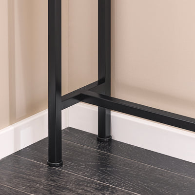 SoBuy FSB19-SCH Console d’Entrée Design Fonctionnel et Gain de Place, Design Moderne, Style Industriel, pour Salon et Chambre – L120×P20×H65 cm, Métal, Noir