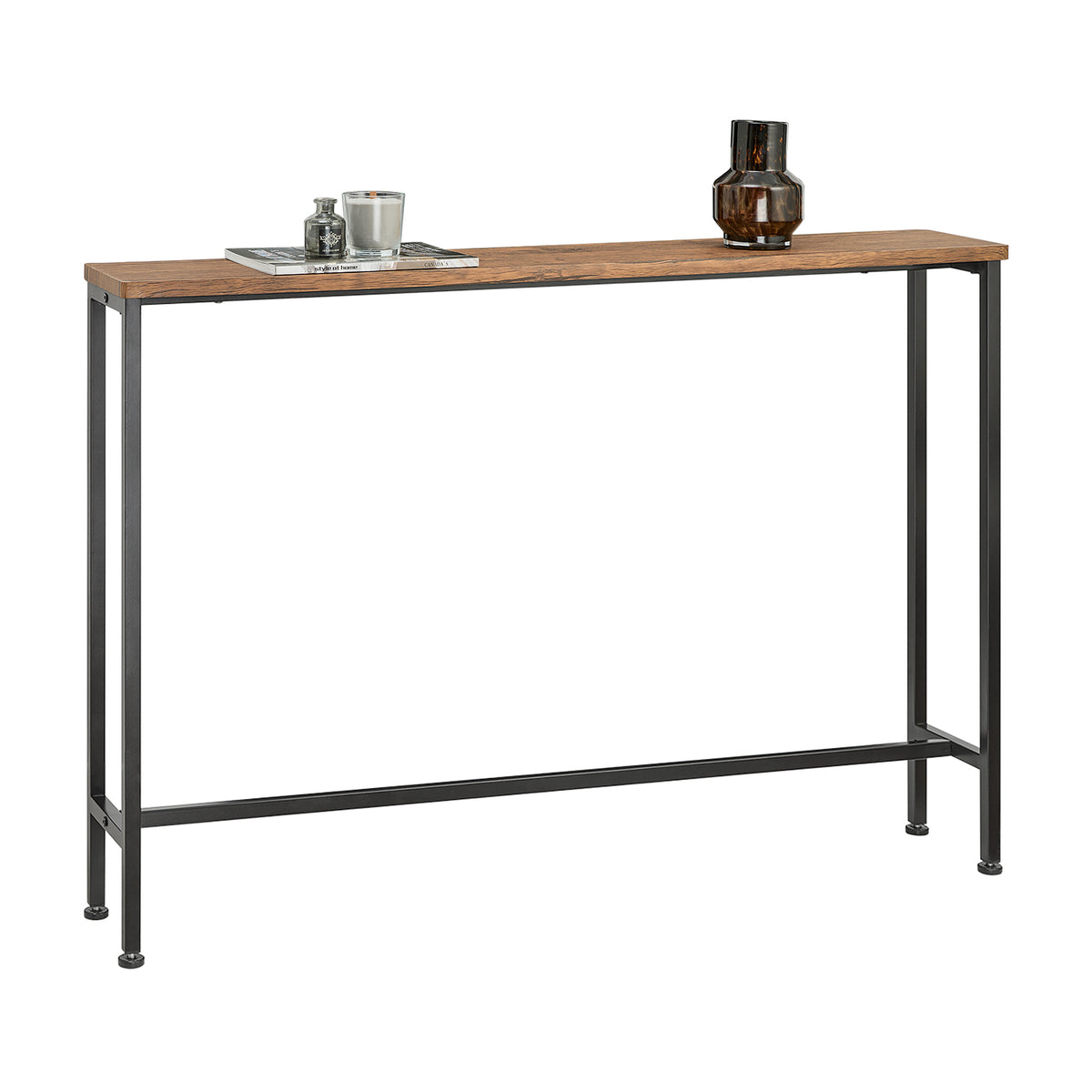 SoBuy FSB19-XL-N Console Entrée Meuble Couloir Étagère Arrière Canapé – Structure Métal Robuste, Design Moderne Ultra Fin – I