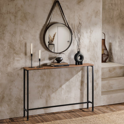 SoBuy FSB19-XL-N Console Entrée Meuble Couloir Étagère Arrière Canapé – Structure Métal Robuste, Design Moderne Ultra Fin – Idéal pour Salon, Chambre, Entrée 120x20x80cm