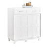 SoBuy FSB84-W Meuble de Rangement Meuble d’entrée Buffet Placard avec 2 Tiroirs et 2 Portes Coulissantes