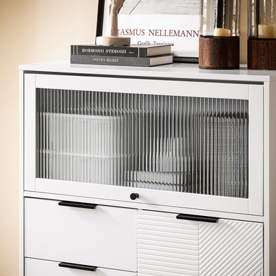 SoBuy FSB94-W Meuble Chaussures, Meuble Entrée, Commode, Armoire de Rangement