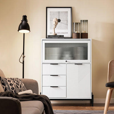 SoBuy FSB94-W Meuble Chaussures, Meuble Entrée, Commode, Armoire de Rangement