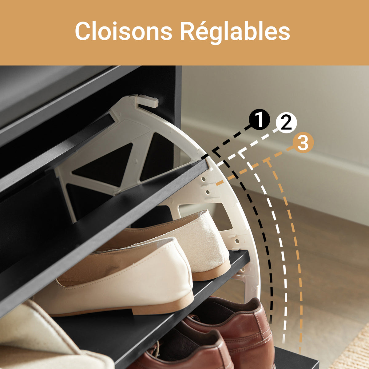 SoBuy FSR16-SCH Banc Armoire à Chaussures 1 abattant avec Coussin Meuble d’entrée Coffre Rangement pour Chaussures, N