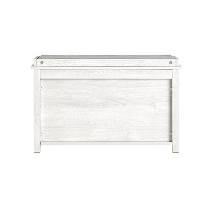 SoBuy FSR161-W Banc à Chaussures avec Coussin Rembourré et 1 Abattant pour Entrée Couloir – 80x30x50 cm, Blanc