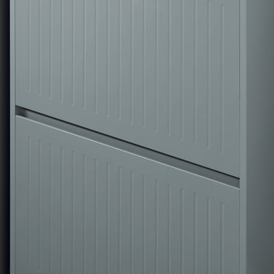 SoBuy FSR165-H-HG Meuble à Chaussures à Abattants 3 Niveaux – Rangement Discret pour Entrée – 61x26x120 cm Gris