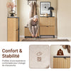 SoBuy FSR201-N Banc d’entrée avec assise rembourrée et rangement chaussures 24 cm – Abattant jusqu’au 47, style industriel noir et bois