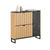 SoBuy FSR203-N Armoire à Chaussures 2 Abattants et Porte Latérale, Design Nordique Compact pour Entrée – 90x24x88 cm, Naturel