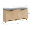 SoBuy FSR211-N Banc à Chaussures d'Entrée 24 cm – Naturel
