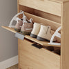 SoBuy FSR212-N Meuble à Chaussures pour Entrée Étroite – 24 cm de Profondeur, Chêne Naturel