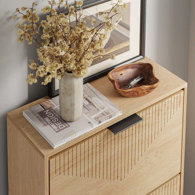 SoBuy FSR213-N Meuble à Chaussures – 24 cm de Profondeur, 120 cm de Hauteur, Naturel